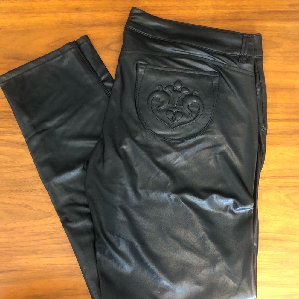 Leather-Look Skinny Stretch Pants by Siwy